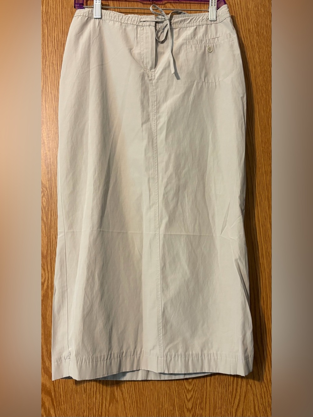 J. Jill Cream Drawstring Pencil Skirt